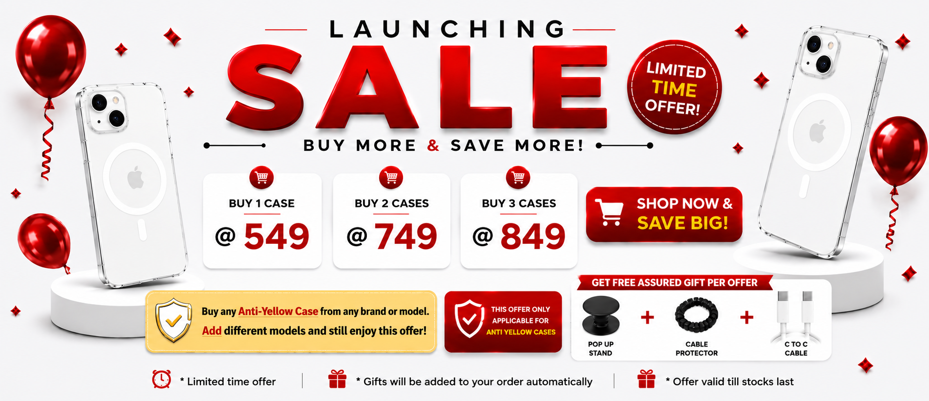 GadgetFlix anti yellow case sale offer